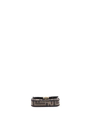 Fendi Chain Baguette Charm Bag Zucca Coated Canvas Nano (view 2)