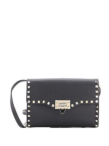 Valentino Garavani Rockstud Flip Lock Flap Bag Leather Medium (view 1)