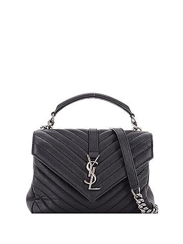 Saint Laurent Classic Monogram College Bag Matelasse Chevron Leather Medium (view 1)