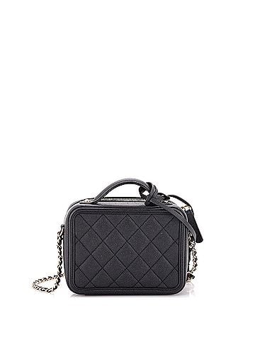 Chanel Filigree Vanity Case Quilted Caviar Small (view 2)