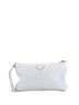 Prada 100% Leather Blue Zip Flat Pouch Shoulder Bag Leather One size - photo 1