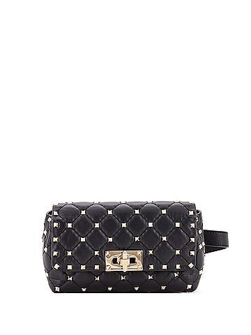 Valentino Garavani Rockstud Spike Turnlock Belt Bag Quilted Leather (view 1)