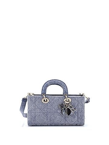 Christian Dior Lady D-Joy Bag Macrocannage Quilt Denim Medium (view 1)