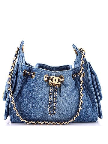 Chanel 25 Hobo Bag Quilted Denim Mini (view 1)