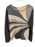Neiman Marcus 100% Cashmere Print Gray Tan Black Cashmere Pullover Sweater Size S - photo 1