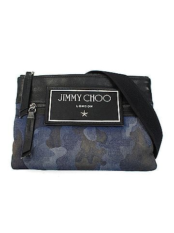 Jimmy Choo JIMMY CHOO Camouflage Denim Shoulder Bag, Navy, KIMI-CDJ-0097, Men's (view 1)