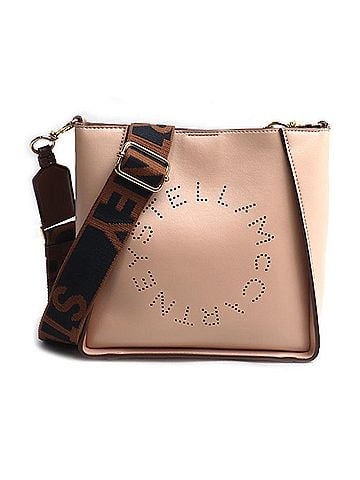 Stella McCartney Stella McCartney Logo Mini Crossbody Shoulder Bag, Pink Beige, 700073, Women's (view 1)