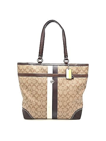 Coach Coach Mother's Tote Bag for Women, F14474, Signature Canvas, Brown (view 1)