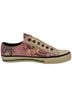 Ed Hardy 2007 VTG Pink Canvas Tattoo Graphic Glitter Dog Tag Slip Ons | Y2K Grunge Glam Emo Skater Cult Icon Sneakers - photo 14