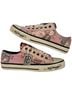 Ed Hardy 2007 VTG Pink Canvas Tattoo Graphic Glitter Dog Tag Slip Ons | Y2K Grunge Glam Emo Skater Cult Icon Sneakers - photo 2
