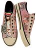 Ed Hardy 2007 VTG Pink Canvas Tattoo Graphic Glitter Dog Tag Slip Ons | Y2K Grunge Glam Emo Skater Cult Icon Sneakers - photo 1