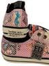 Ed Hardy 2007 VTG Pink Canvas Tattoo Graphic Glitter Dog Tag Slip Ons | Y2K Grunge Glam Emo Skater Cult Icon Sneakers - photo 11