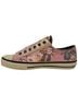 Ed Hardy 2007 VTG Pink Canvas Tattoo Graphic Glitter Dog Tag Slip Ons | Y2K Grunge Glam Emo Skater Cult Icon Sneakers - photo 3