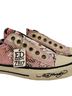 Ed Hardy 2007 VTG Pink Canvas Tattoo Graphic Glitter Dog Tag Slip Ons | Y2K Grunge Glam Emo Skater Cult Icon Sneakers - photo 9