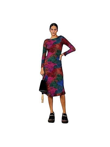 FARM Rio Rainbow Mix Jersey Dress Casual Dress (view 1)