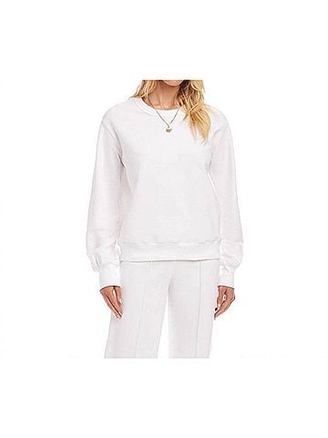 Karen Kane Long Sleeve Ribbed Top in Off White (view 2)