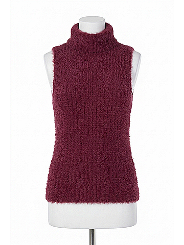 Bishop + Young Colette Sleeveless Turtleneck Top in Scarlett (view 1)