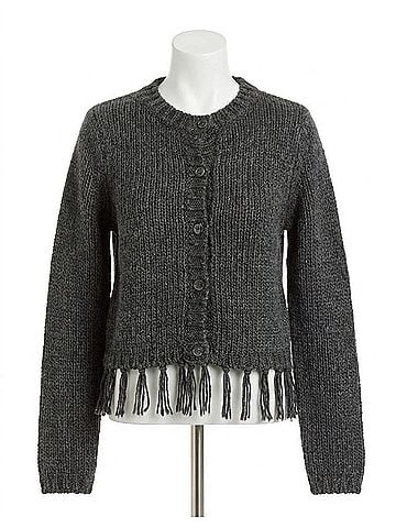 Drew Louis Long Sleeve Sweater in Charcoal (view 1)