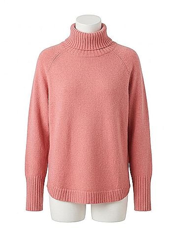 FDJ Long Sleeve Turtleneck Sweater in Light Coral (view 1)