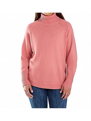 FDJ Long Sleeve Turtleneck Sweater in Light Coral (view 2)