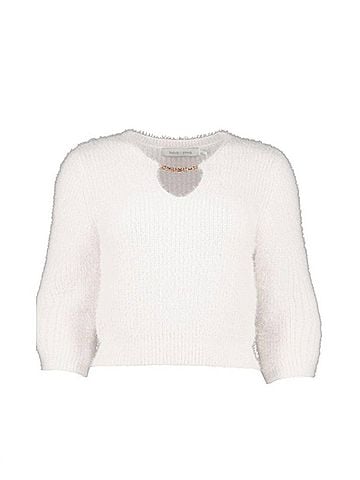 Bishop + Young Women's Anise Cutout Sweater in White (view 1)