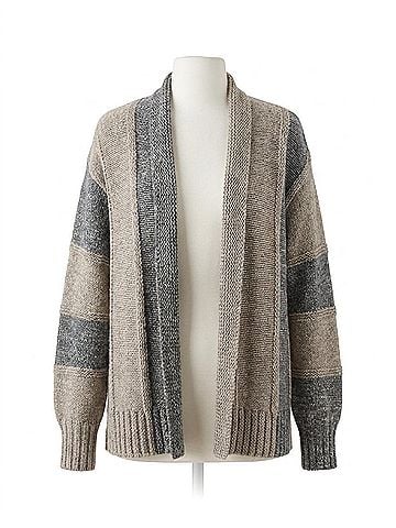 525 America Thea Colorblock Cardigan in Toast Marl (view 1)