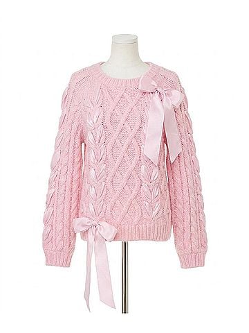 LoveShackFancy Kloss Pullover in Ballet Slipper (view 1)