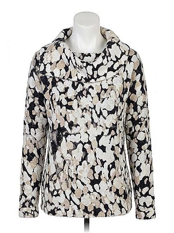 Ethyl Soft Shawl Neck Sweater in White (view 1)