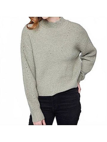 Gentle Fawn Pointelle Knit Sweater in Sage (view 2)