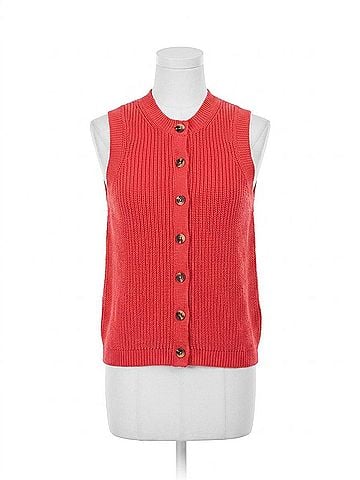 525 America Scottie Crew Neck Vest in True Red (view 1)