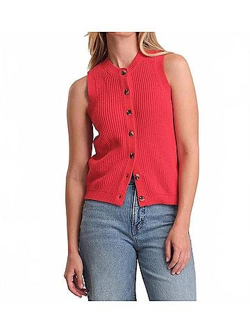 525 America Scottie Crew Neck Vest in True Red (view 2)