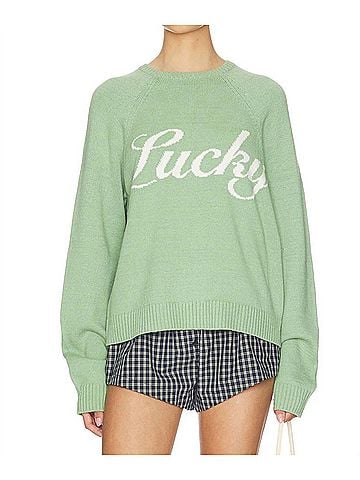 Show Me Your Mumu Lucky Off Duty Sweater in Field Green (view 2)