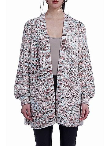 Love Token Gloria Open Front Cardigan in Pink (view 2)