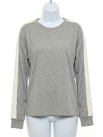 P.J. Salvage Winter Woods Long Sleeve Lounge Top in Heather Grey (view 1)