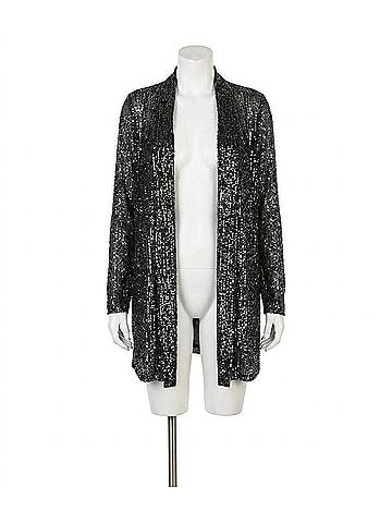 Karen Kane Silvana Sequin Duster in Steel (view 1)