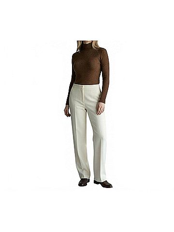 Ambar Mock Neck Long Sleeve Fitted Crop Top in Brown (view 2)