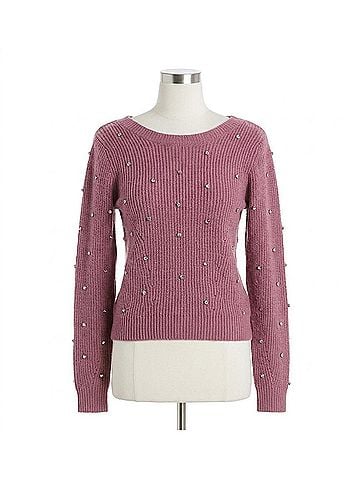 Elie Tahari V-Wrap Cashmere Sweater in Mauve (view 1)
