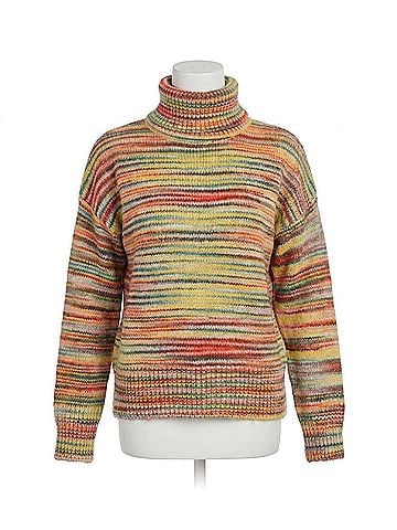Love Token Sharon Turtleneck Sweater in Orange (view 1)