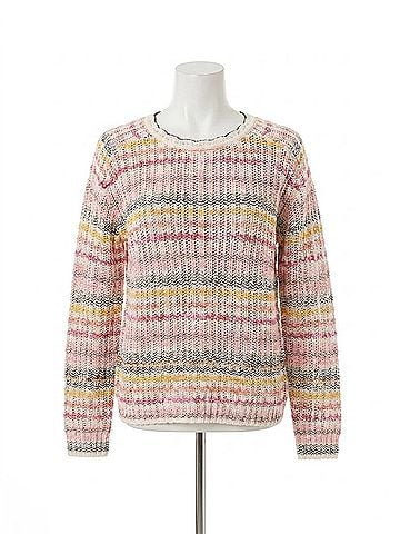 Nic + Zoe Monroe Melange Mix Sweater in Pink Multi (view 1)
