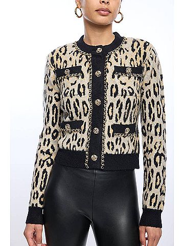 Generation Love Selma Leopard Cardigan Top in Leopard (view 2)