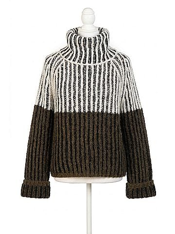 Love Token Daytona Turtleneck Sweater in Olive Multi (view 1)