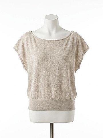 Autumn Cashmere Off The Shoulder Boxy Tee in Bone (view 1)