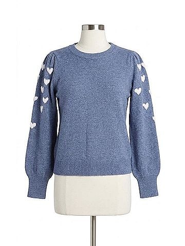 Pink Martini Revello Knit Crewneck Sweater in Blue (view 1)