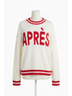 Alice + Olivia White Ogden Apres Pullover Sweater in Ecru Multi Size L - photo 1
