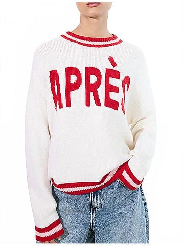 Alice + Olivia Ogden Apres Pullover Sweater in Ecru Multi (view 2)