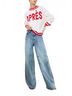 Alice + Olivia White Ogden Apres Pullover Sweater in Ecru Multi Size L - photo 3