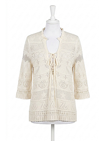Zadig & Voltaire Women's Taho Sweater Top in Ecru (view 1)
