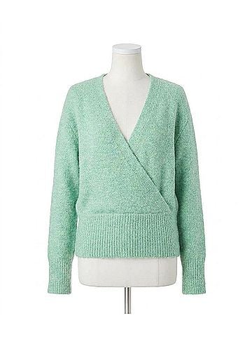 Karen Kane Stevie Wrap Sweater in Seaglass (view 1)