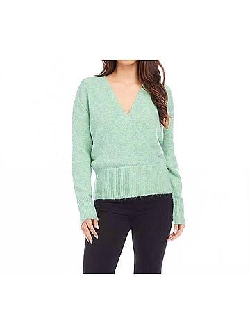 Karen Kane Stevie Wrap Sweater in Seaglass (view 2)