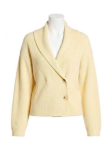 Astr Ayleen Cardigan in Butter Yellow (view 1)